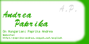 andrea paprika business card
